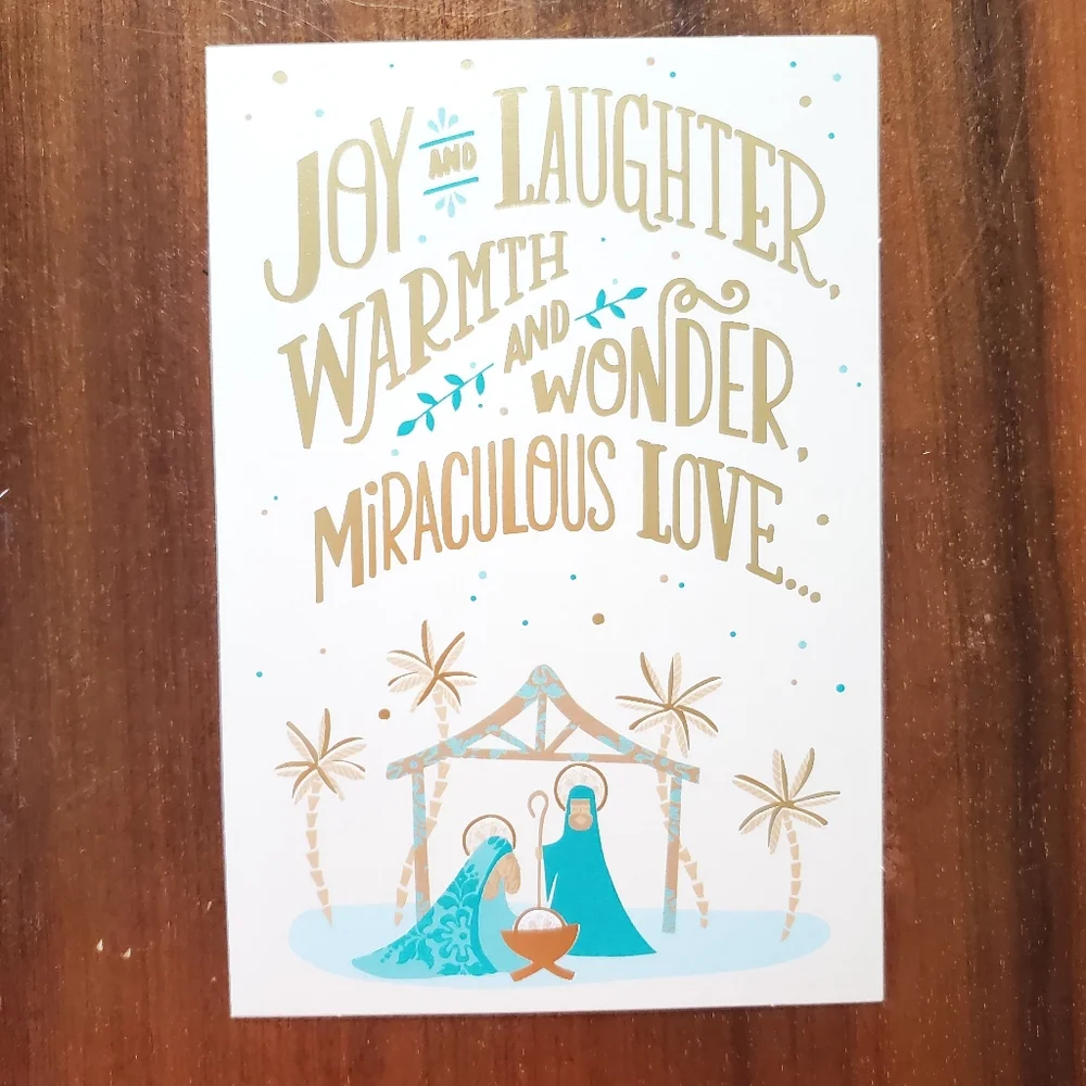 Holiday 6 Pack Greeting Cards Mahogany Christmas Joy Laughter Love Hallmark